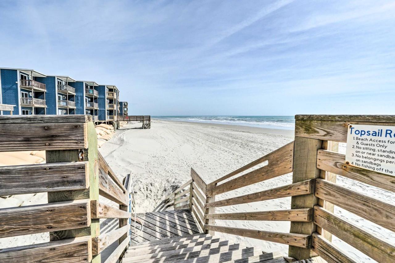 North Topsail Condo - Steps To Beach! North Topsail Beach Kültér fotó